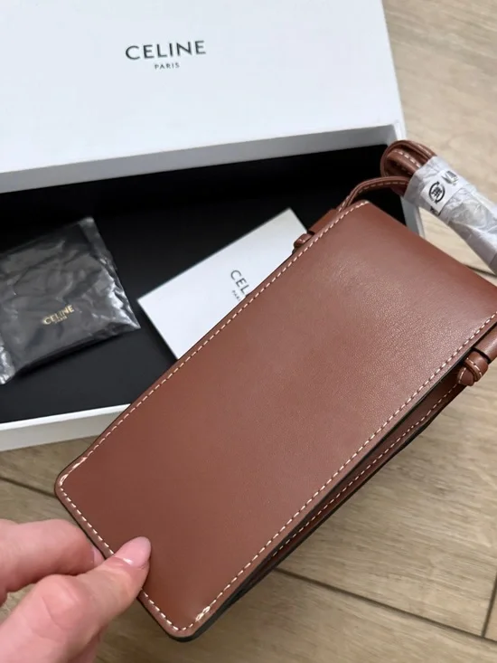 Celine Sunglass Case Brown Leather Box - Picture 3 of 8